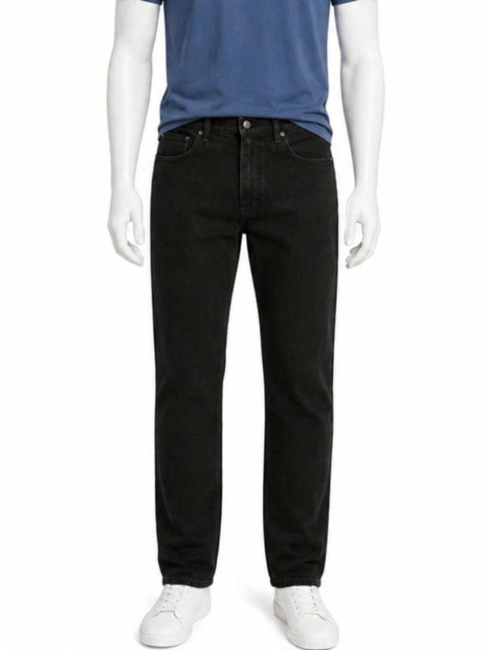 Levis Mens 38x30 Jeans 505 Straight Fit Black Denim